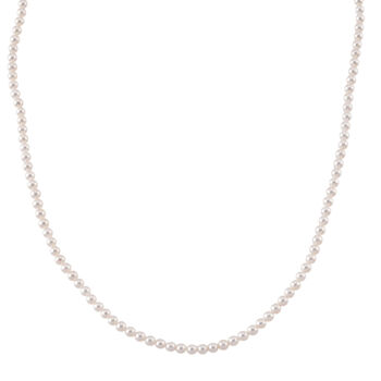 D'Joy AAA Chinesische Akoya-Perle (3-5 mm) Halskette ca. 43 cm + 5 cm Extender, 925 Silber rhodiniert