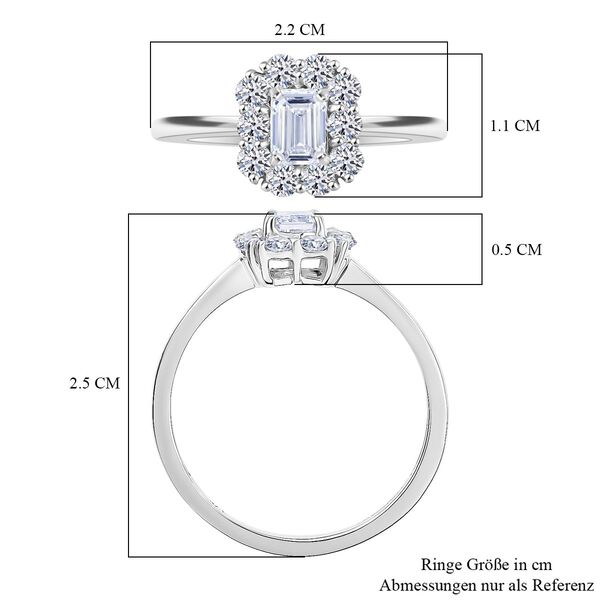 LUXURIANT SGL zertifizierter VS-GH Labor Diamant Ring in 375 Wei&szlig;gold - 1 ct. image number 7