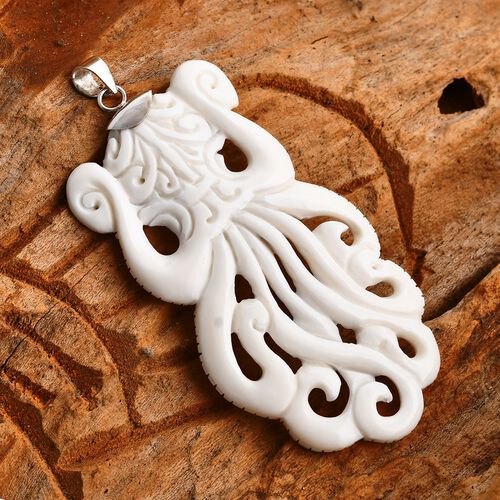 Royal Bali - Ox Bone Anhänger 925 Silber ca. 68,50 ct. image number 1