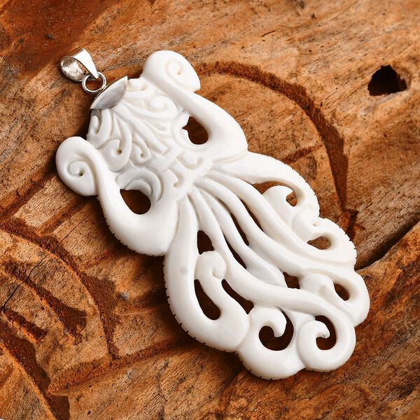 Royal Bali - Ox Bone Anhänger 925 Silber ca. 68,50 ct. image number 1