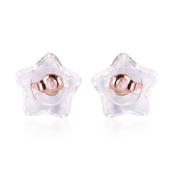 9 Paar Ohrstopper Set Stern, 925 Silber Kern mit Silikon, rhodiniert vergoldet ros&eacute;vergoldet image number 4
