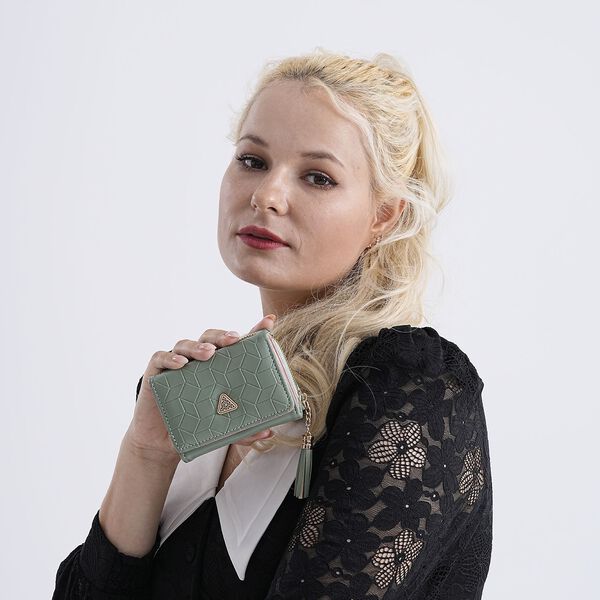 PU-Geldbörse mit RFID-Schutz, 11x8x4cm, Grün image number 2