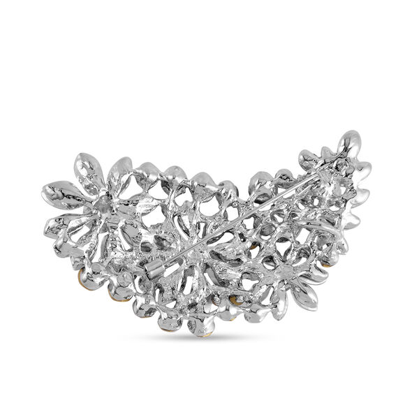 Wei&szlig;er Kristall Brosche image number 3