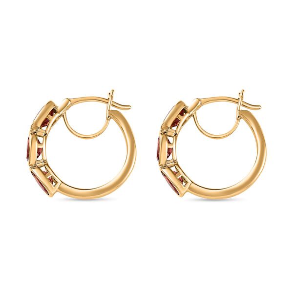 Synthetische Padparadscha Saphir-Ohrringe - 3,85 ct. image number 4