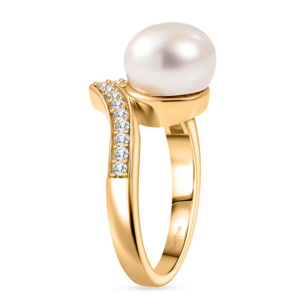 EverTrue S&uuml;&szlig;wasser Perle und Zirkon Ring image number 4