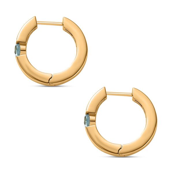 Blaue Zirkon-Ohrringe - 0,78 ct. image number 4