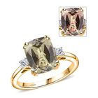 AAA Turkizit, Weißer Diamant Ring 585 Gold (Größe 17.00) ca. 3,77 ct