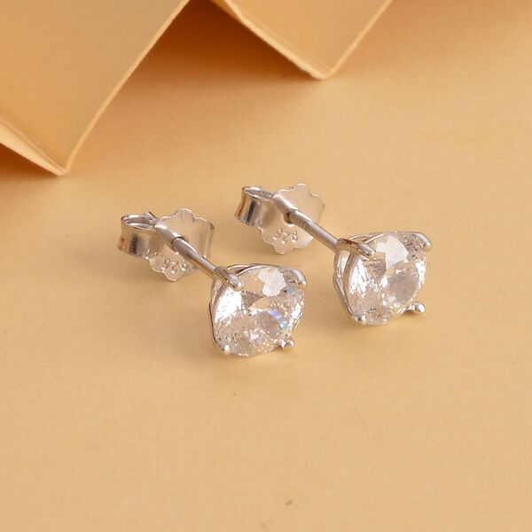 Lustro Stella - Wei&szlig;e Zirkonia Ohrringe, 925 Silber rhodiniert, ca. 2.97 ct image number 2