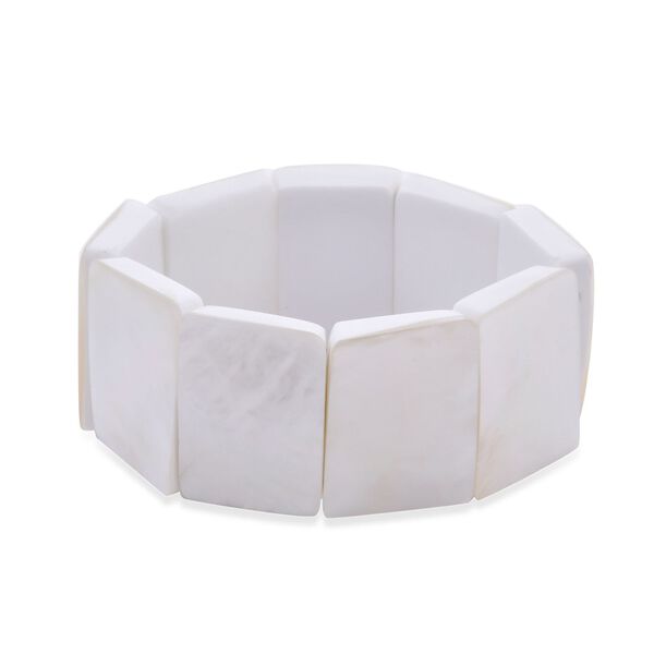 Royal Bali - Perlmutt flexibles Armband, 18 cm