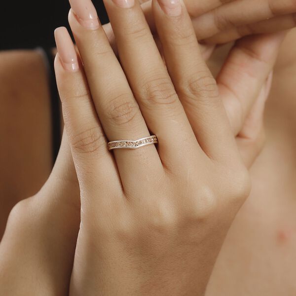 LUSTRO STELLA Champagner Zirkonia Ring image number 3