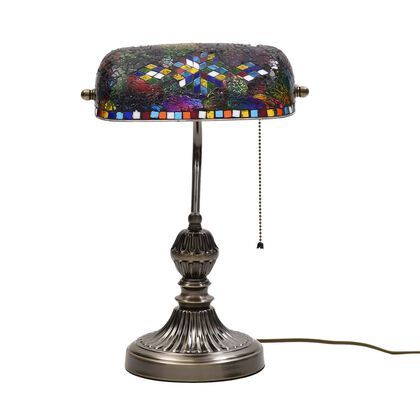 Mosaik-Tischlampe, Größe:26x25x35cm, orange, Glühbirne nicht enthalten