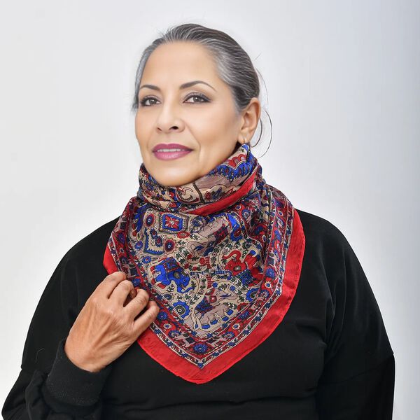 Seiden Schal, orange image number 2