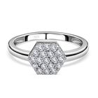 Weißer Diamant Ring, 925 Silber platiniert, (Größe 19.00), ca. 0.20 ct