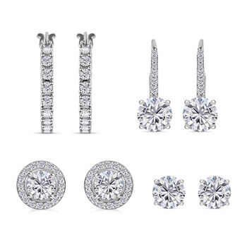 Luxus Zirkonia Ohrringe Set - 10,97 ct.