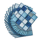 20er-Set - Mosaik-Wandaufkleber, Blau-Weiß image number 1