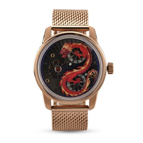 WILLIAM HUNT LIMITIERTE EDITION - Drachen Uhr Seiko Automatik Uhrwerk, 21 Jeweils, Saphir Mineralglas, 5 ATM Wasserdicht, Edelstahl image number 0