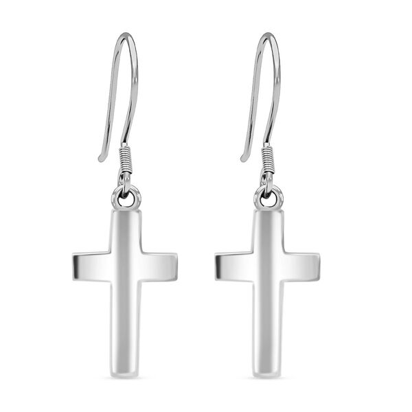 Kreuz-Ohrringe in 925 Silber image number 0
