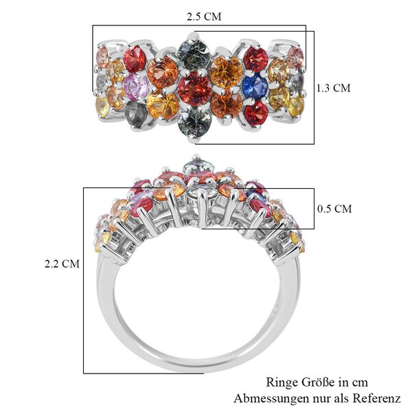 Mehrfarbiger Saphir Ring, ca. 3,18 ct. image number 4