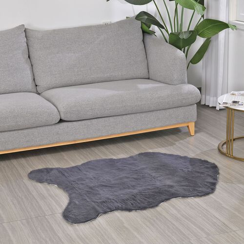 Superweicher Teppich, Anti-Rutsch-Material, 60 x 90 cm, dunkelgrau image number 0