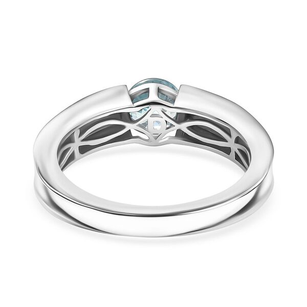 D'Joy AA blauer Zirkon zweifarbiger Ring - 1,11 ct. image number 6