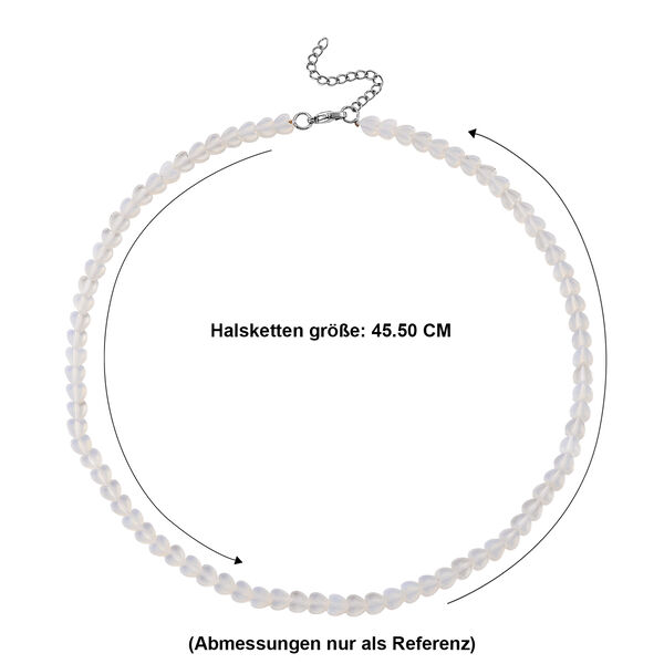 Opalit Halskette ca. 45 cm 316L Edelstahl, flexibel, ca. 55.00 ct image number 4