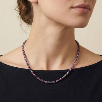 Multi-Edelstein-Halskette, 45 cm - 100 ct.