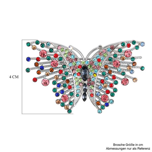 Mehrfarbiger Kristall Brosche image number 5