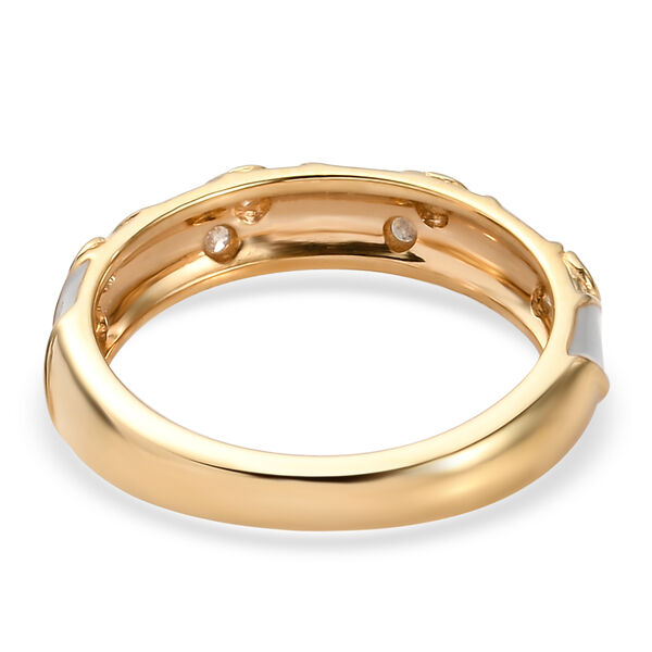 Diamant Ring 925 Silber vergoldet  ca. 0,10 ct image number 6