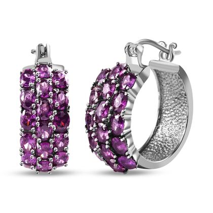 Amethyst Zirkonia Ohrringe,  Edelstahl ca. 8.51 ct