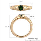 Natürlicher Chromdiopsid und Zirkon Ring 925 Silber vergoldet (Größe 20.00) ca. 0,68 ct image number 6