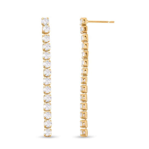 2er Set - Wei&szlig;er Zirkonia Ohrringe und Halskette Schmuckset, Reines Messing, ca. 2.05 ct image number 5