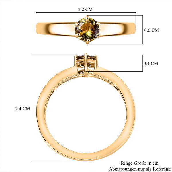 AA Nat&uuml;rlicher, goldener Tansanit Ring - 0,58 ct. image number 7
