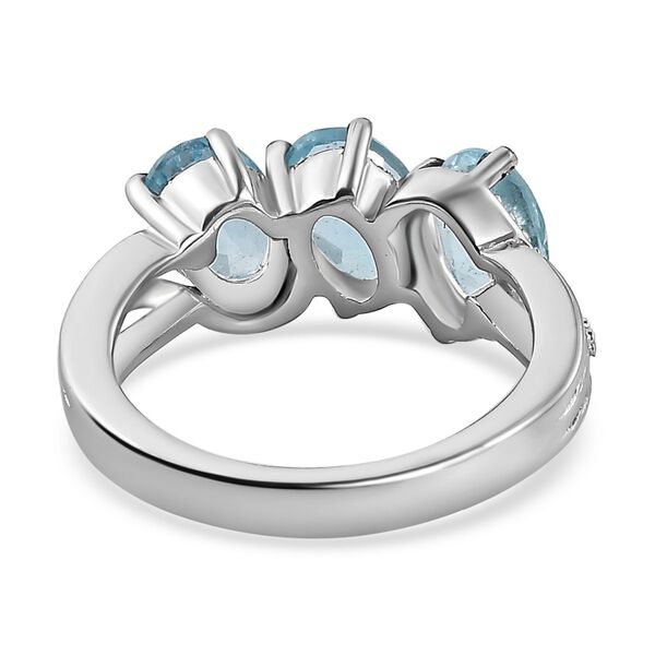 Himmelblauer Topas-Ring, (Größe 16.00) Edelstahl, ca. 2,74 ct image number 6