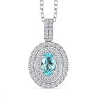 AAAA Paraiba Turmalin, Weißer Diamant Schmuckset ca. 50 cm 950 Platin ca. 2,03 ct.