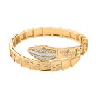 Weißer Zirkonia Armreif ca. 19 cm Nickelfreies Messing