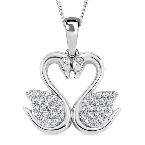 Moissanit Schmuckset 925 Silber rhodiniert ca. 0,37 ct. image number 0
