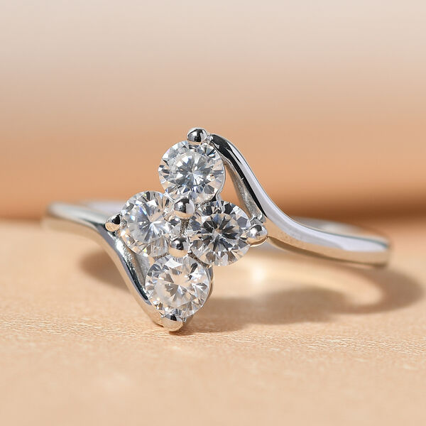 Moissanit floraler Ring, image number 2