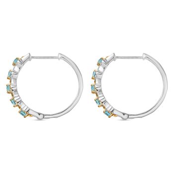 D&rsquo;Joy zweifarbige Paraiba Apatit Creolen - 1,28 ct.