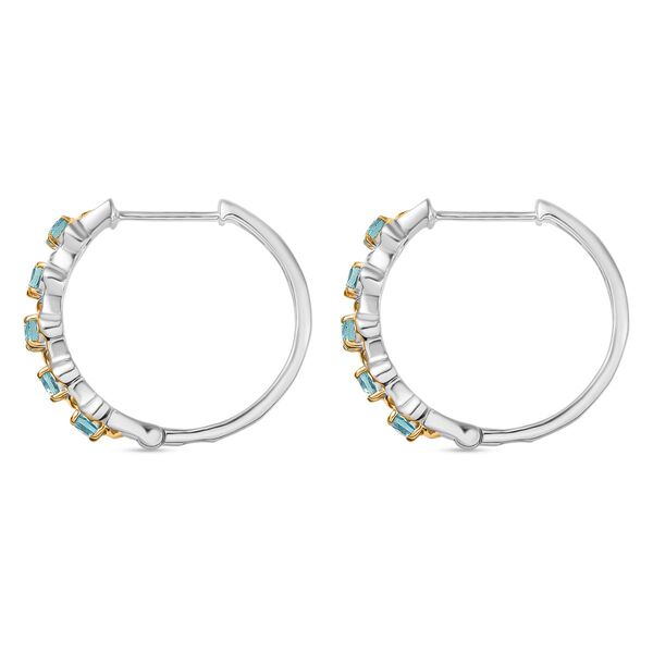 D&rsquo;Joy zweifarbige Paraiba Apatit Creolen - 1,28 ct. image number 3