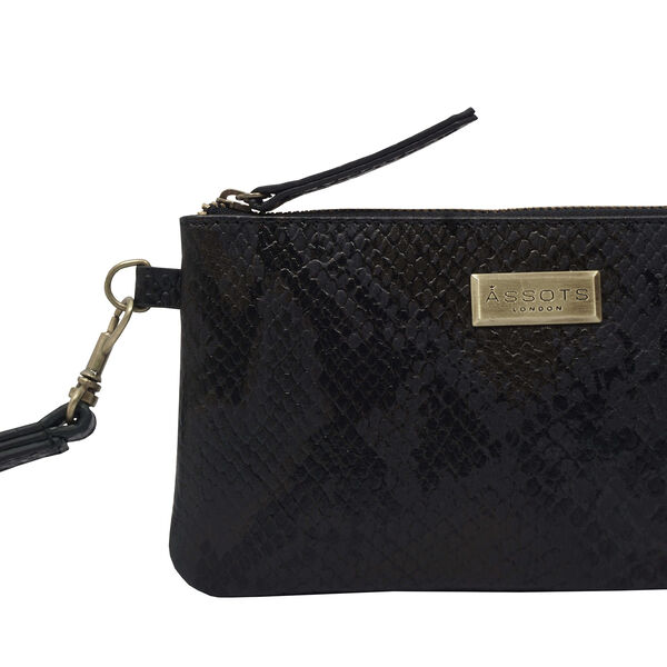 ASSOTS LONDON 'Karen' Bourbon Echtleder-Handgelenkstasche image number 5