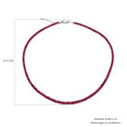 Niassa Rubin Rondelle Halskette ca. 45 cm lange 925 Silber ca. 35.70 ct image number 4