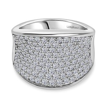 LUXURIANT SGL zertifizierter SI-GH Labor Diamant Ring, 925 Silber rhodiniert - 1,50 ct.