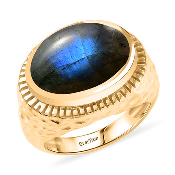 EVER TRUE AAA Labradorit Ring Nickelfreies Messing (Gr&ouml;&szlig;e 21.00) ca. 9,34 ct