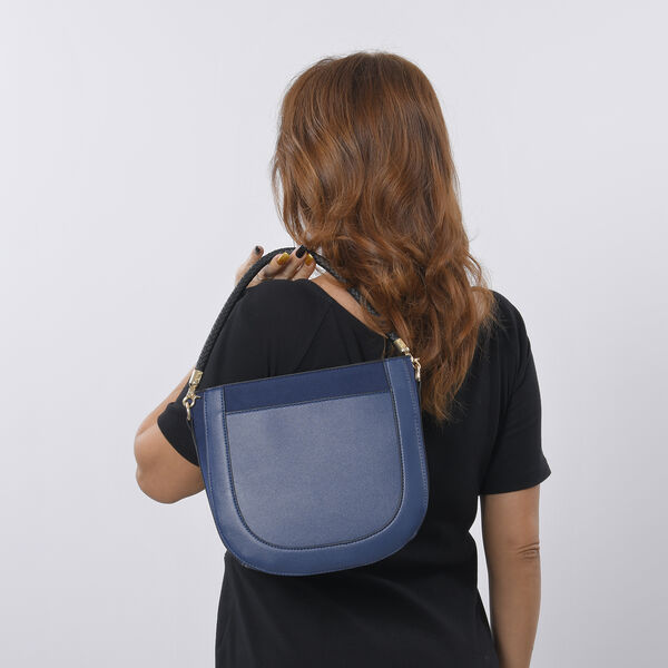 Hobo Tasche mit abnehmbarem Riemen, Gr&ouml;&szlig;e 26x8x14 cm, Dunkelblau image number 3