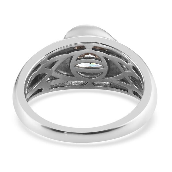 LUSTRO STELLA Hergestellt mit ZIRKONIA Solit&auml;r-Ring 925 Silber zweifarbige &Uuml;berzug image number 6