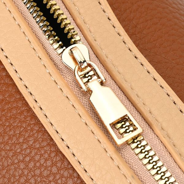 SATCHEL Moderne Handtasche mit Crossbody Gurt, 34x11x22 cm, braun image number 5