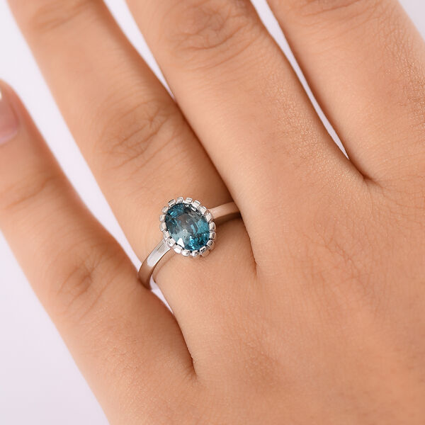 AA Blauer Zirkon Ring 925 Silber rhodiniert (Gr&ouml;&szlig;e 17.00) ca. 1,94 ct image number 2