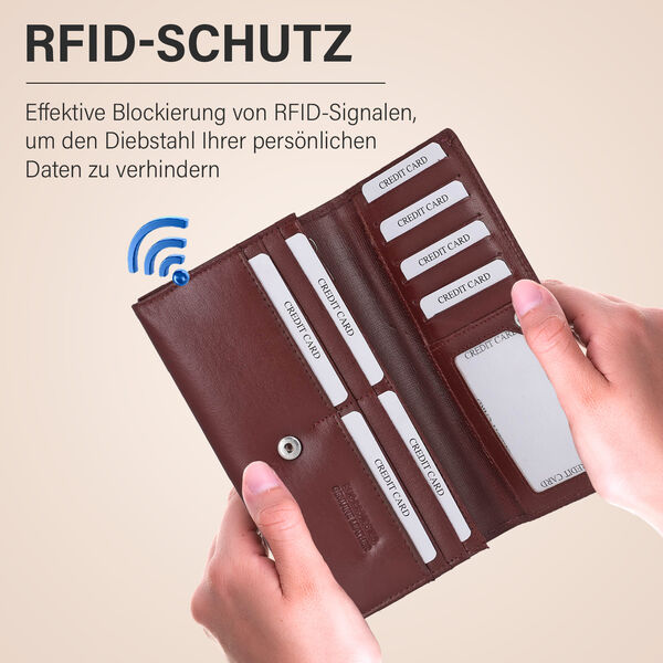 CLOSE OUT - UNION CODE: Echtleder Brieftasche mit Schlangen-Pr&auml;gung, Weinrot image number 3