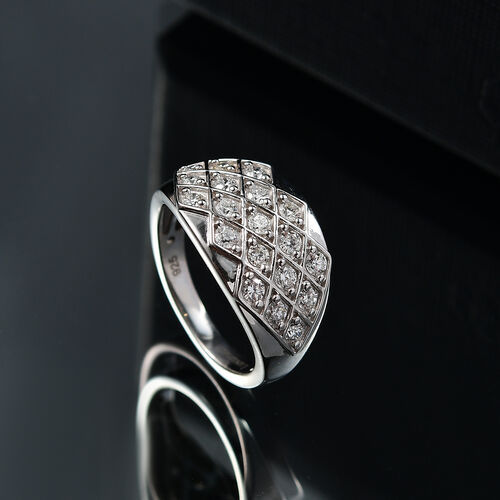 Lab Grown Diamant SI Ring 925 Silber rhodiniert (Größe 18.00) ca. 1,01 ct image number 2