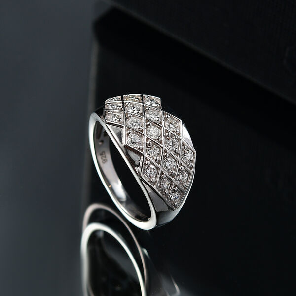 LUXURIANT SI Labor Diamant Ring, 925 Silber rhodiniert - 1 ct. image number 2